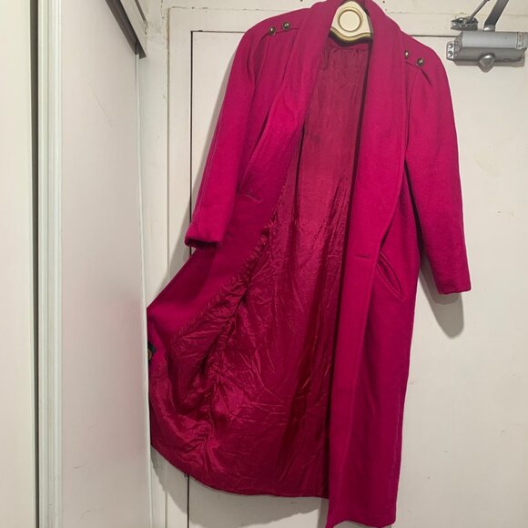 VINTAGE FOXRUN BY BALIMEL DOUBLE BREAST WOOL TRENCH COATS SIZE M - Picture 7 of 14